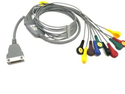 Beneware 호환 ECG Holter 케이블 10 리드 스냅