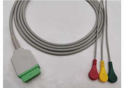 GE Healthcare Direct 커넥터 ECG 케이블 3 리드 스냅