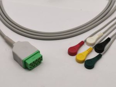 GE Healthcare One-Piece 5 Leads ECG 케이블 스냅