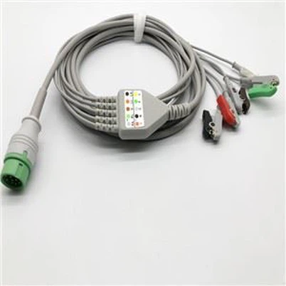 CM1200 CM1200B H12 케이블 심전도용 Comen 12 핀 5 리드 심전도 케이블