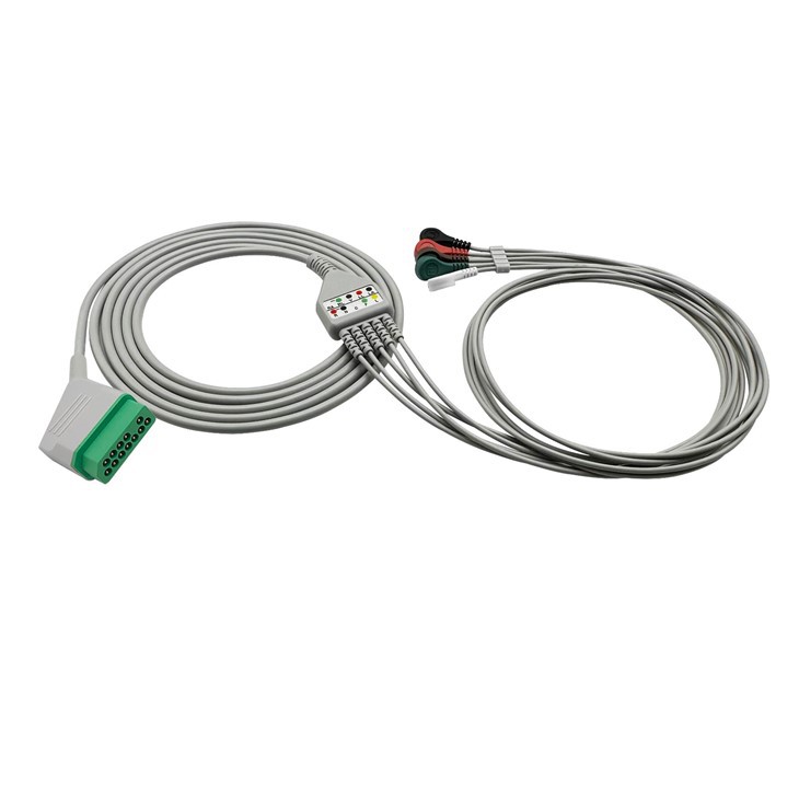 One-piece ECG Cable 12Pin Compatible Nihon Kohden BSM-2301