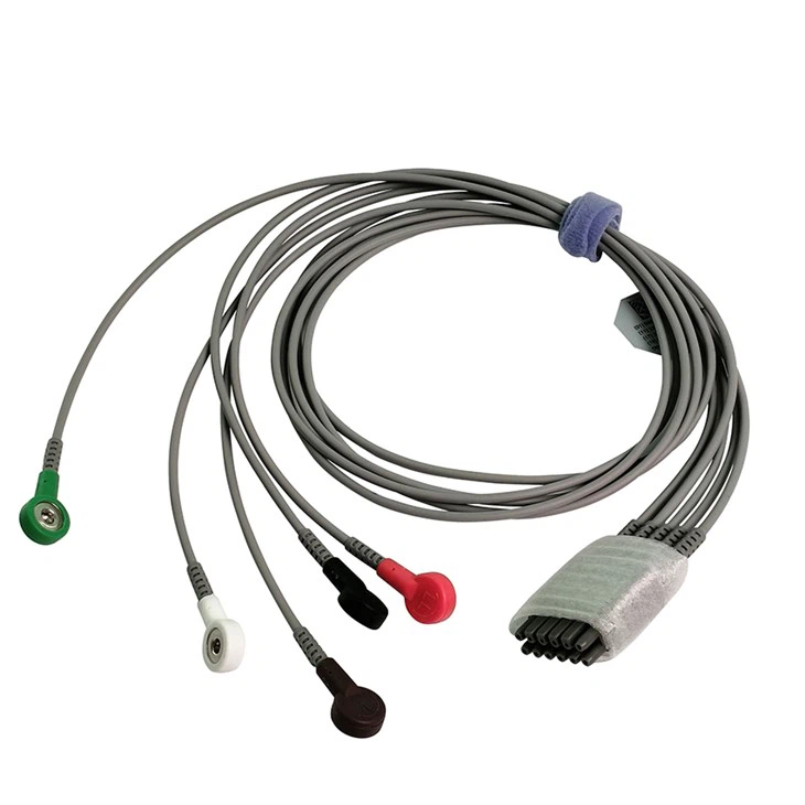 Original Edan 5 Lead Reusable ECG Cable For Edan IT20 Telemetry EL05DASY