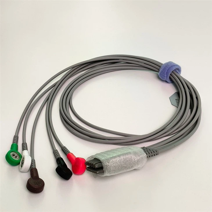 Original Edan 5 Lead Reusable ECG Cable For Edan IT20 Telemetry EL05DASY